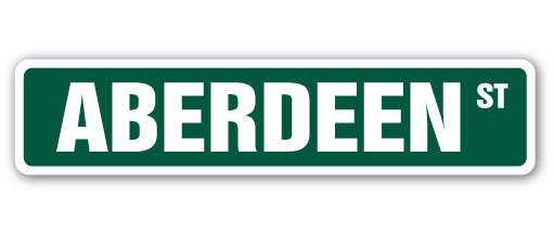 ABERDEEN Street Sign scotland government united kingdom vacation