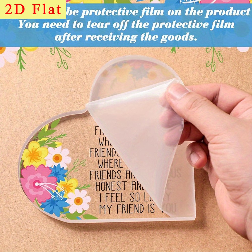 2D flat acrylic irregular shaped ornament, mysterious surprise gift box, gift