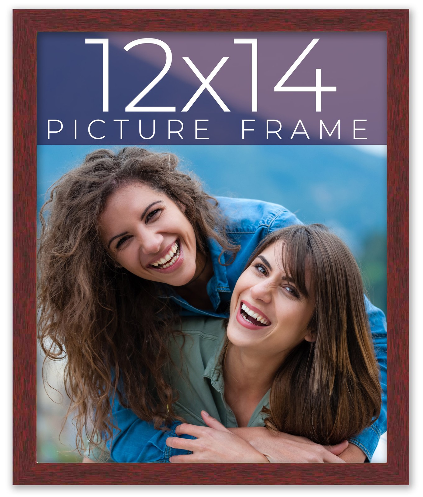 12×14 Frame Brown Solid Wood Picture Frame Width 0.75 Inches | Interior Frame De