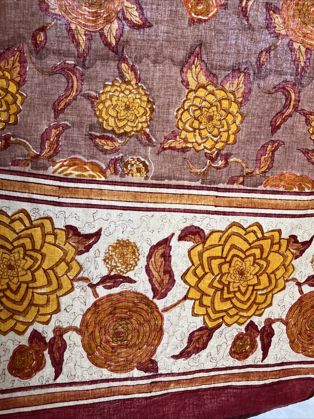Vintage Batik Tablecloth Tapestry Boho Bedspread Authentic Decor 79×79 Square