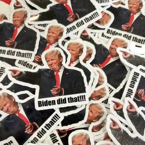 100 Pack Joe Biden « I DID That » Sticker Decal Trump Funny Humor Sticker Car Pump