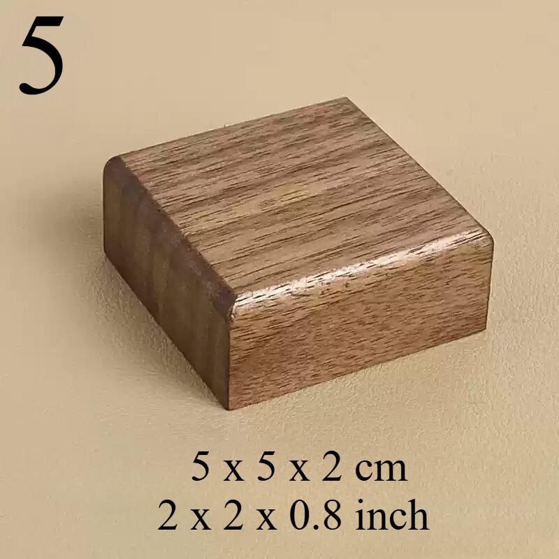 6x6cm/5x5cm Cute Mini Wood Base 2cm Thick Small Base Ornament Display Base Multi