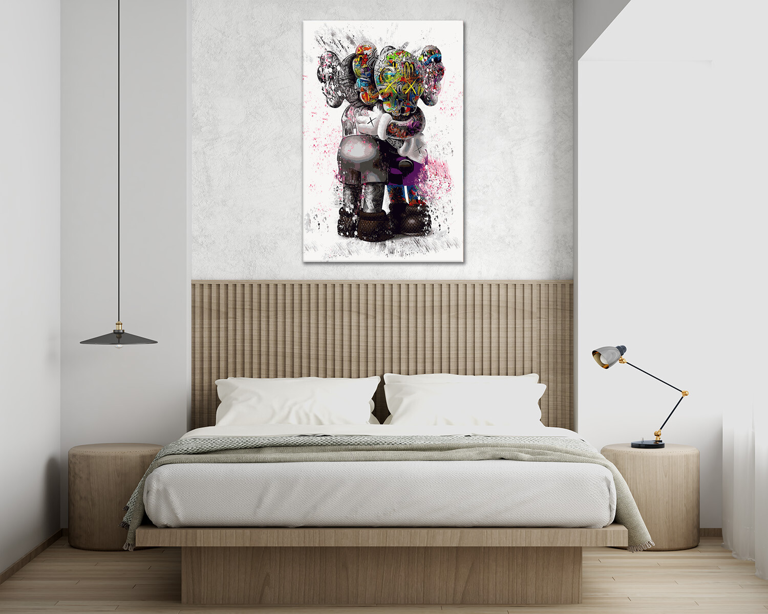 Cartoon Dolls Figure Wall Art Canvas Poster Ready To Hang Pop Art Living Decor