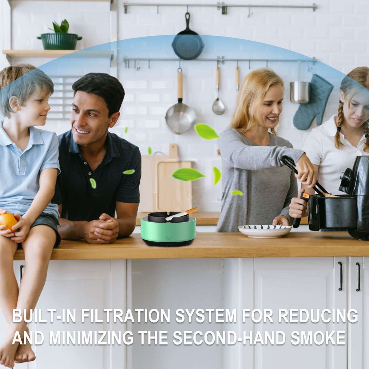 2 in 1 Multifunctional Smokeless Ashtray Air Purifier Ashtray with Filter Office