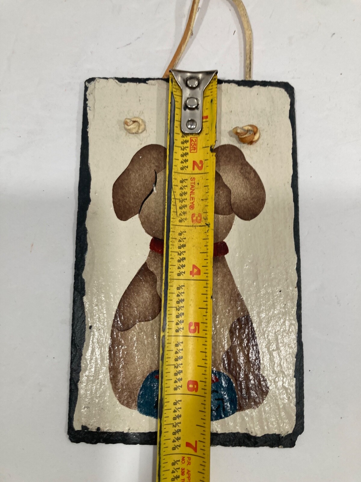 Vintage Stone Slate Dog Wall Hanging Plaque Door Sign Dog Home Decor