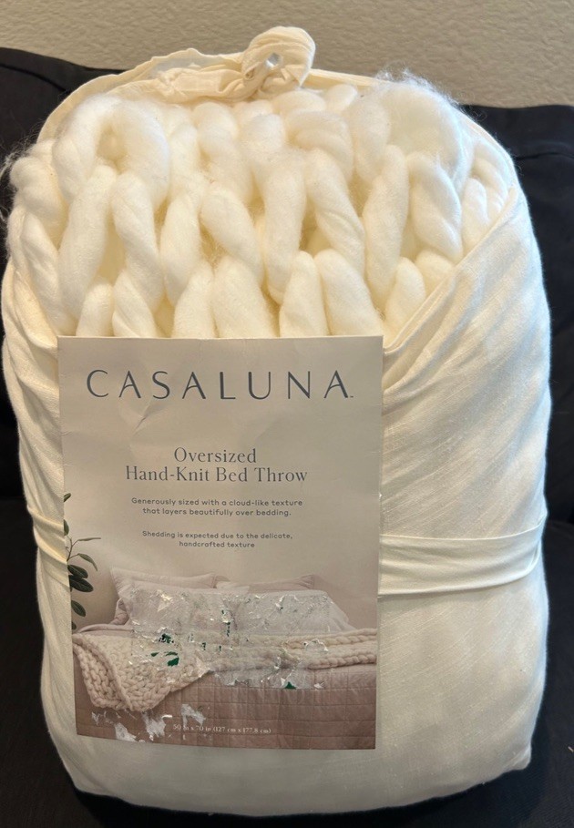 Casaluna x Target Oversized Solid Bed Throw Natural 50” x 70” ***See Description