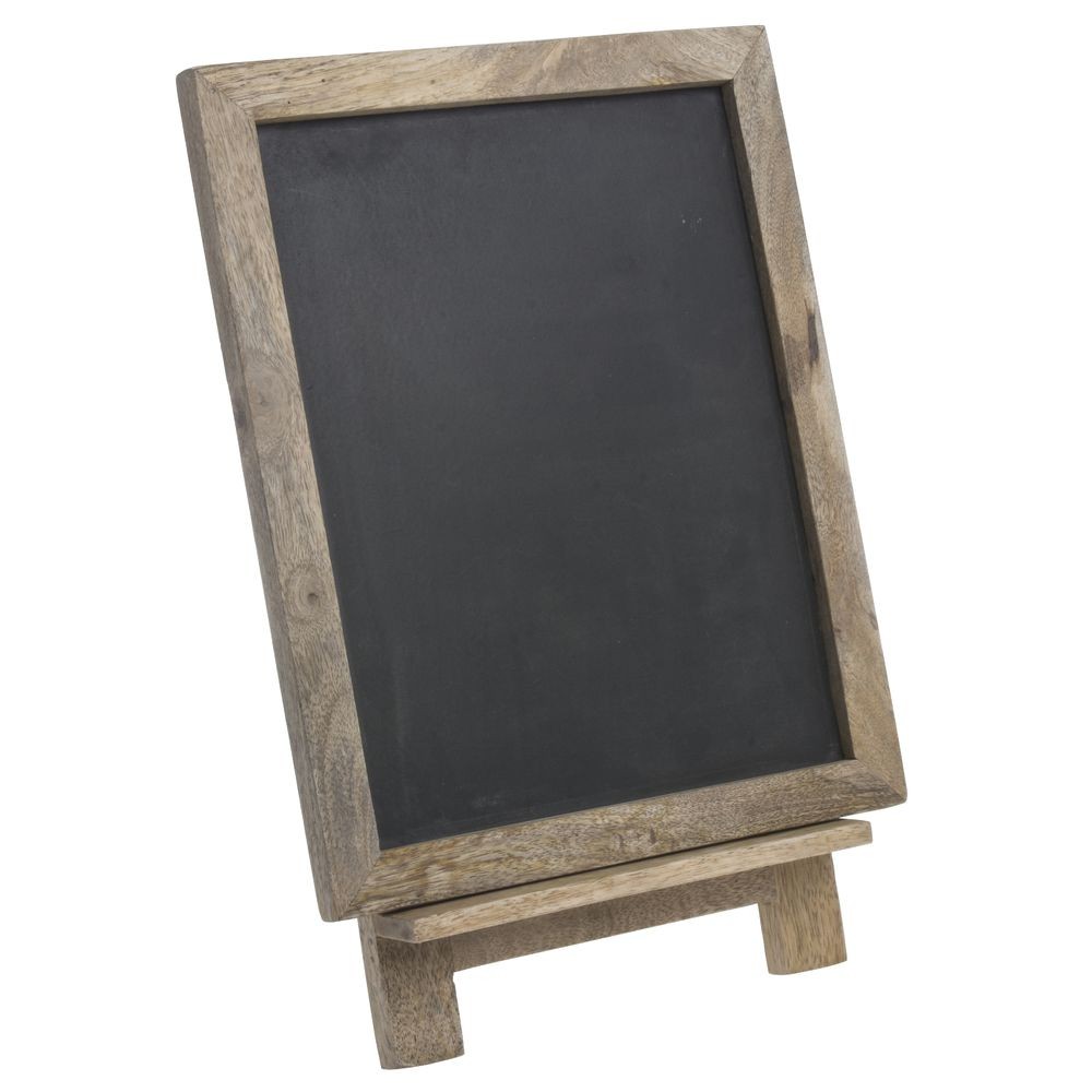 HUBERT® Chalkboard Sign with Easel Natural Mango Wood – 12&Prime;L x 6&Prime;W x 11 3/4&Prime;H