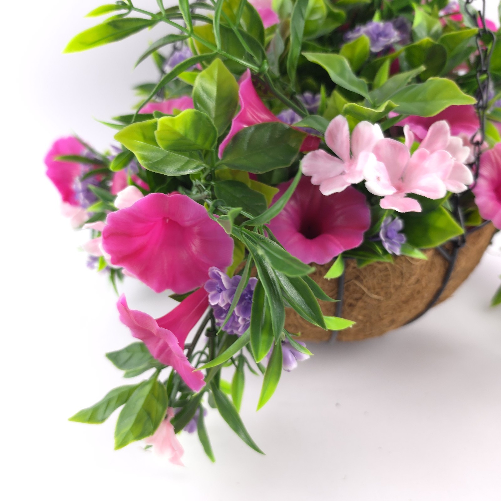 Wicker Park 18&Prime; Cascading Multicolor Petunia and Wildflower Hanging Basket