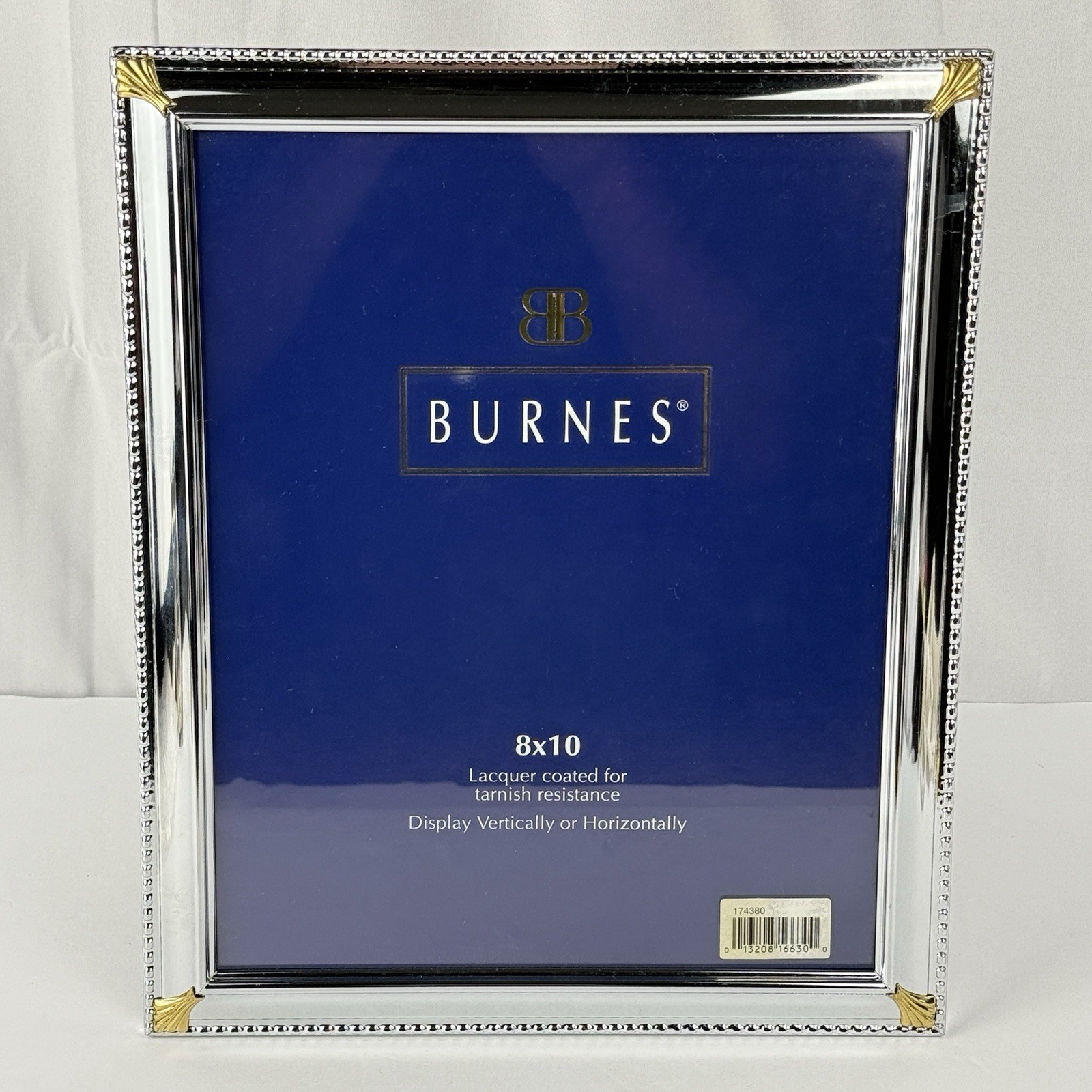 Burnes of Boston 8 x 10 Silver Toned Gold Trimmed Picture Frame Décor