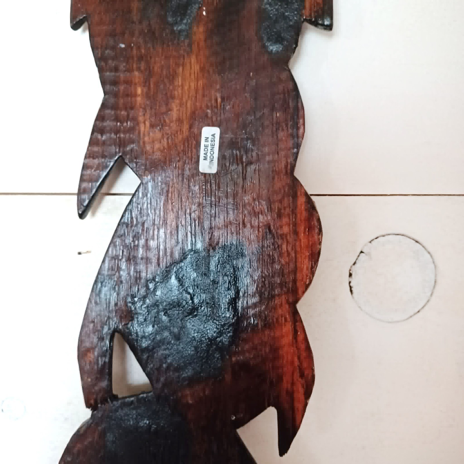 Hand Carved Indonesian Sea Turtle Wall Hanging 19&Prime; Tropical Coastal Beach Decor