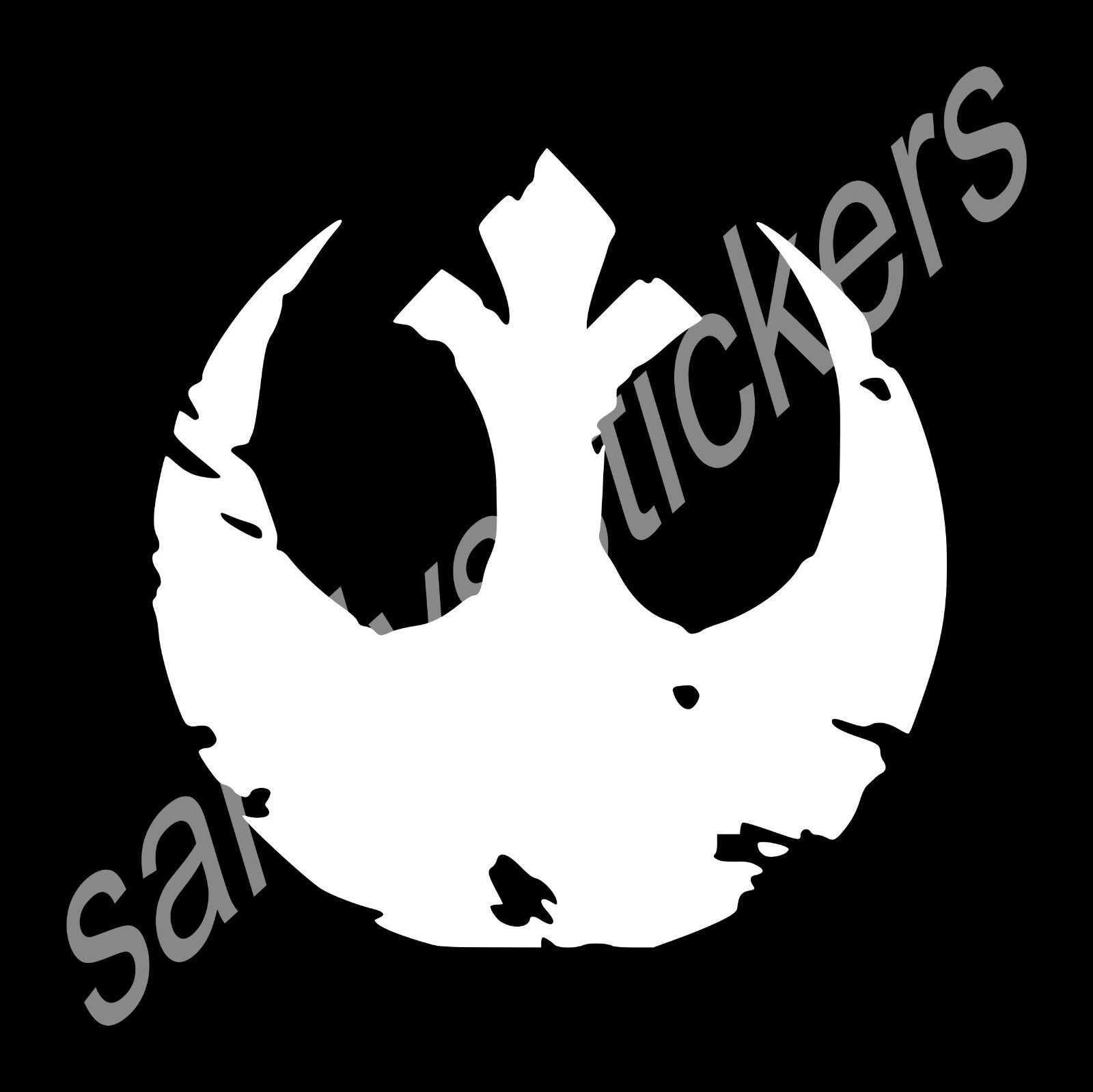 2x REBEL Alliance « Tattered » Stickers Vinyl Decals – Star Wars – Car Window