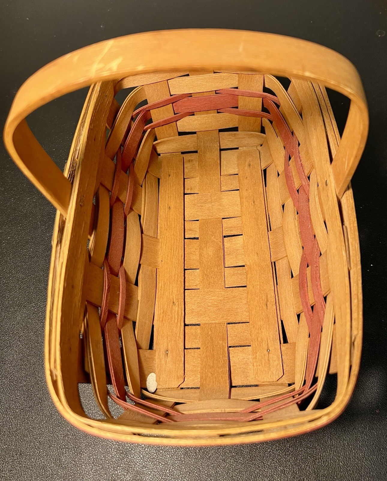 Longaberger 1990 Christmas Gingerbread Basket Signed Plastic Liner, 10×6.5”