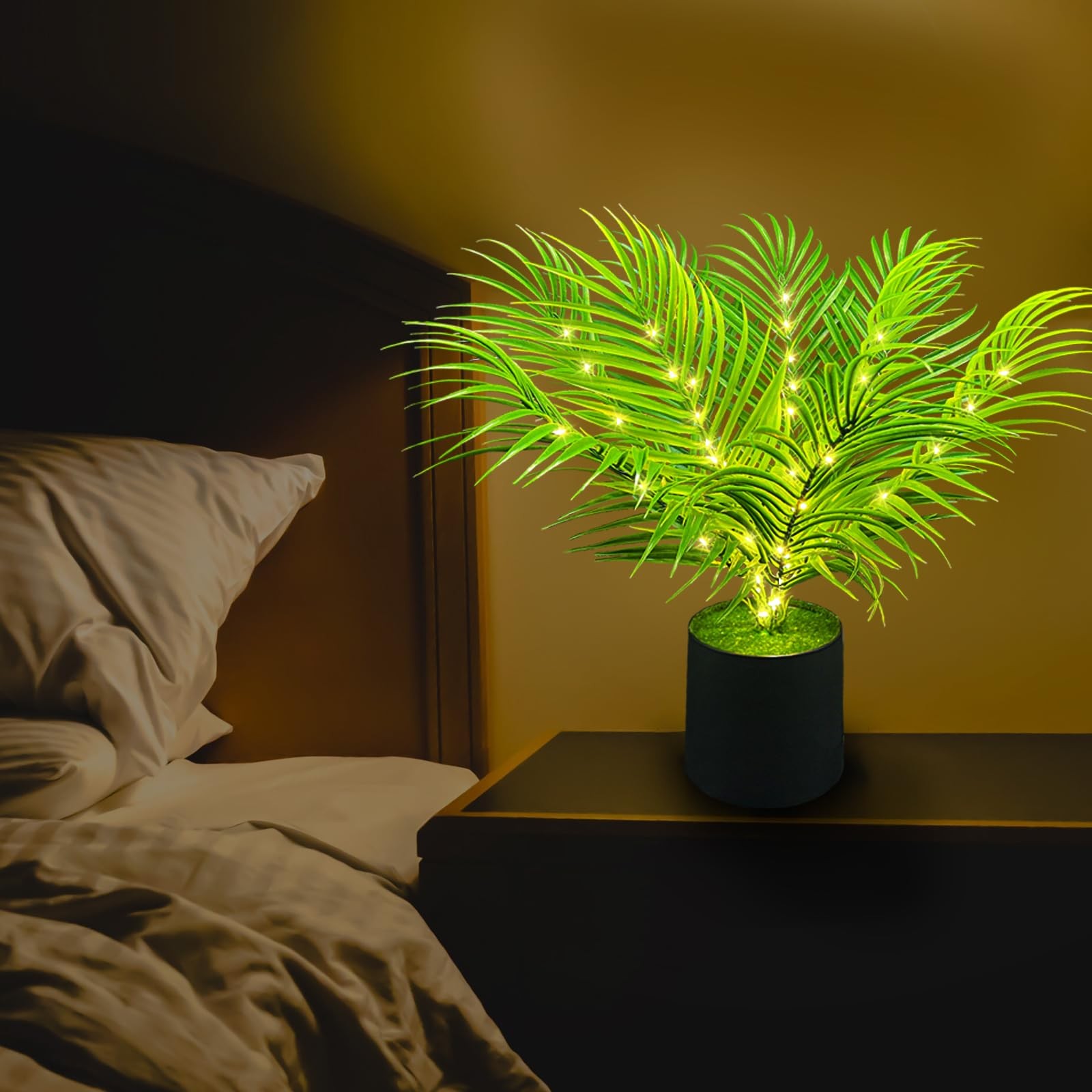 20 » LED Areca Palm Tree Faux Plant with Lights – Artificial Palm Tree for Li…