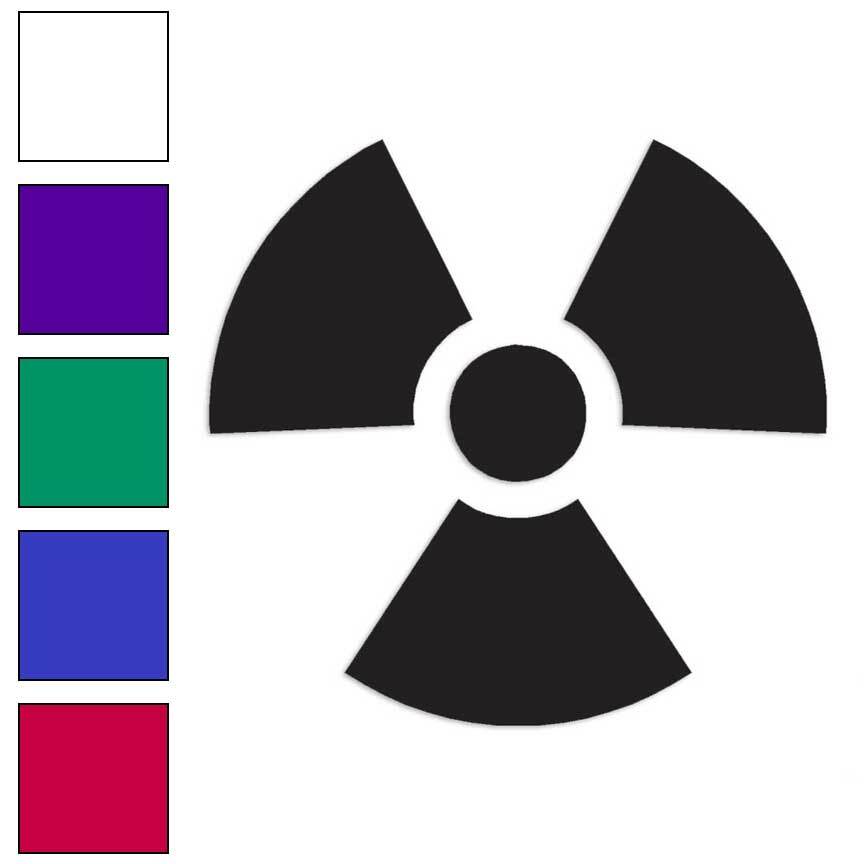 Radioactive Symbol, Vinyl Decal Sticker, Multiple Colors & Sizes #558