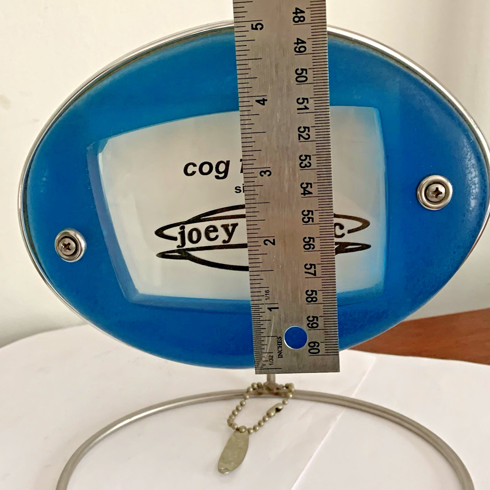 Joey Manic Picture Frame Single Cog Frame Blue Vintage 1990s Designer Decor