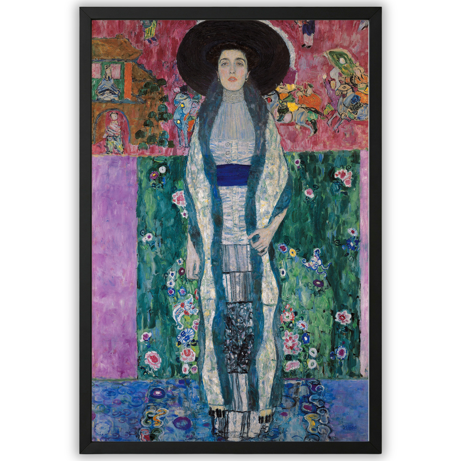 Gustav Klimt Woman in Gold Poster Framed 11×17 Adele Bloch Bauer Wall Art