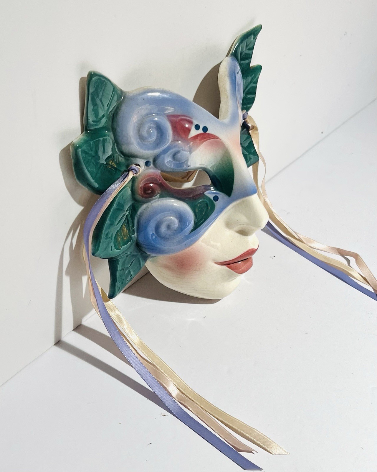 Vintage Clay Art About Face Ceramic Mask Wall Hanging Mask San Francisco 1980’s