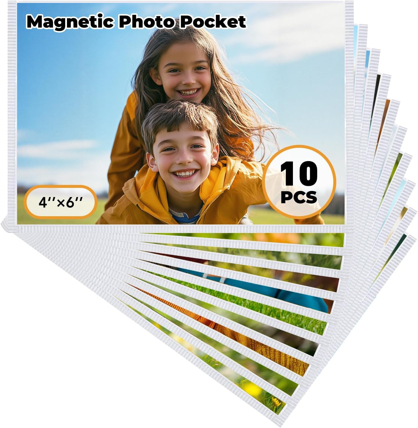 New 10Pcs Magnetic Photo Frames 4×6 Refrigerator Picture Fast Shipping