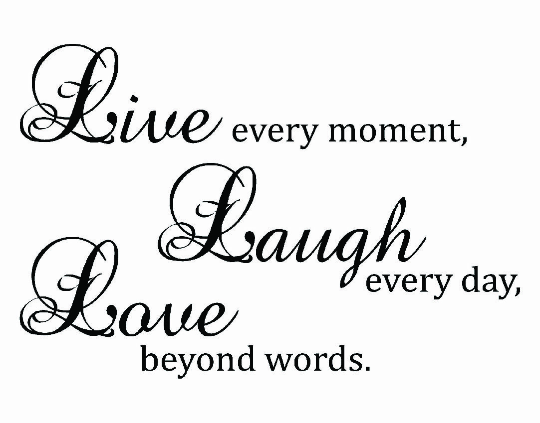 Live Love Laugh Inspirational Quote Living Room Bedroom Wall Vinyl Decor Sticker