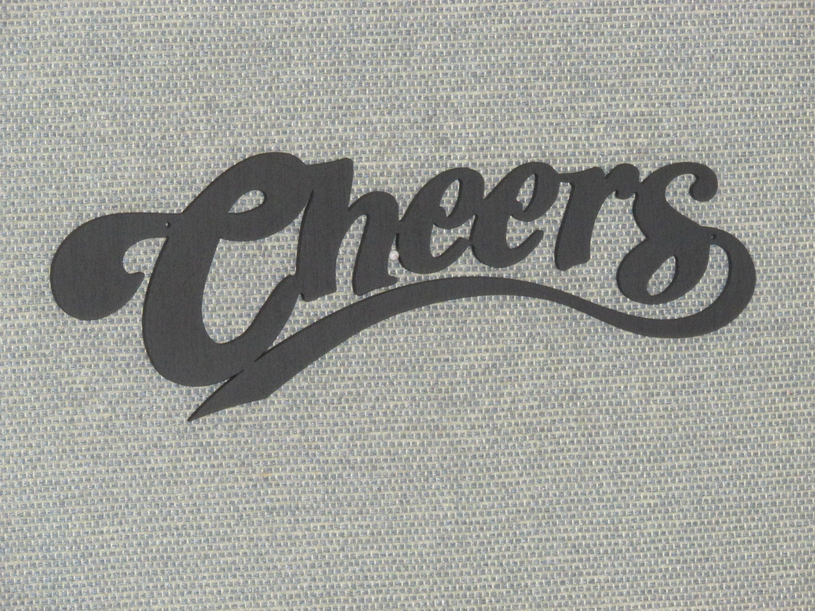 CHEERS Wall Word Wood Wall Art Black Wall Decor Sign