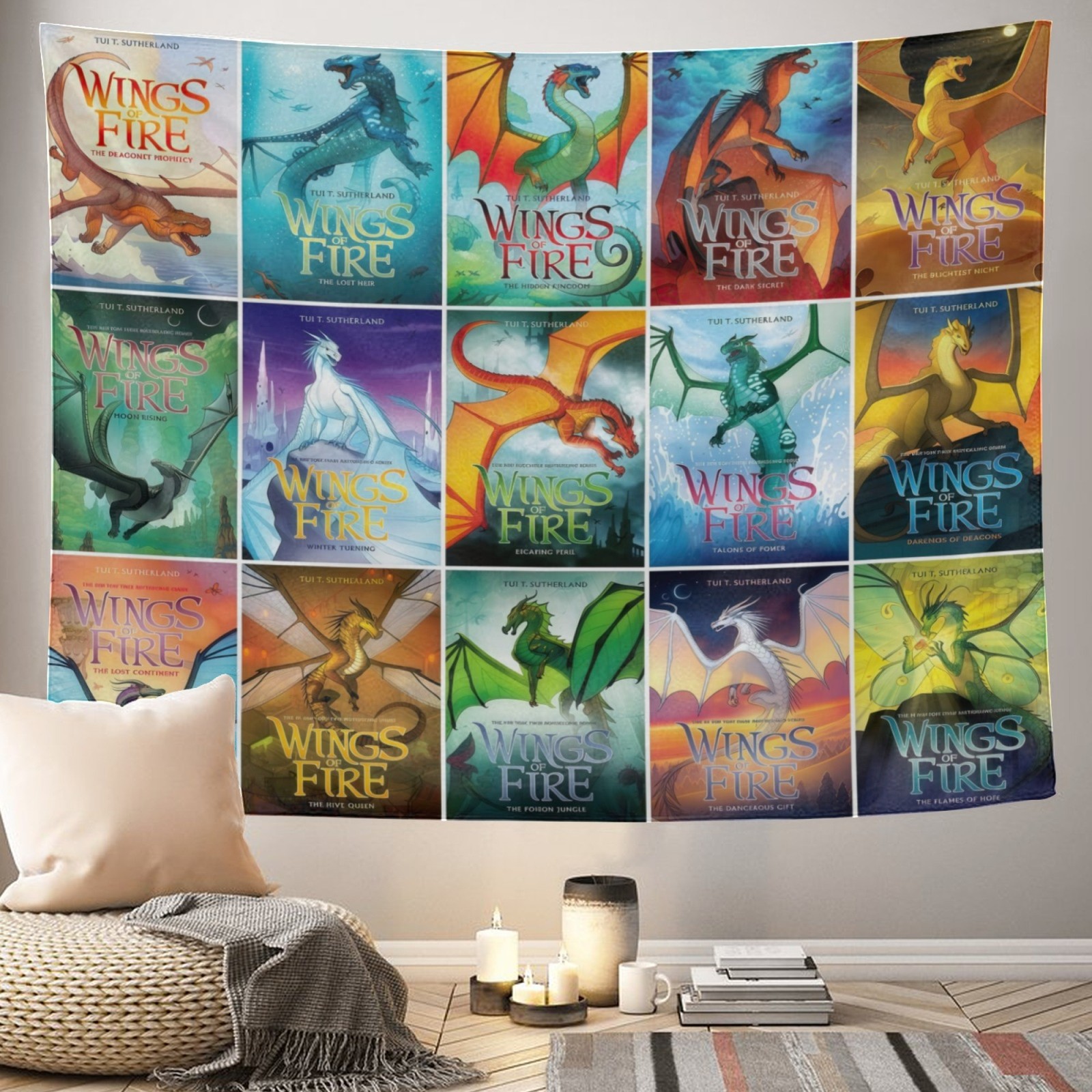 Wings of Fire Tapestry Wall Hanging for Bedroom Girls Wall Decoration