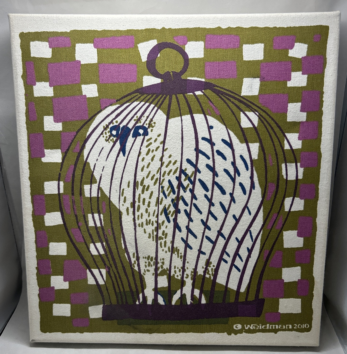 David Weidman 1974 Owl Fabric Canvas Urban Outfitters 2010 Reprint