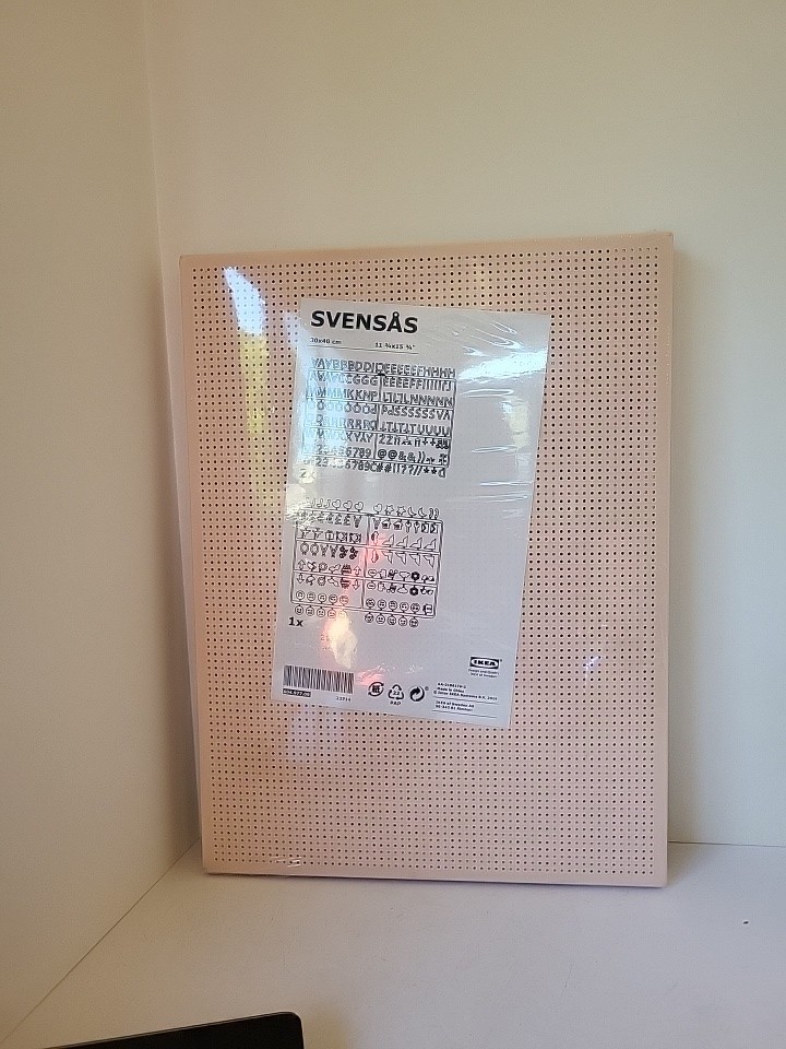 IKEA SVENSAS Pink (Disc.) Pegboard Message Board NIP