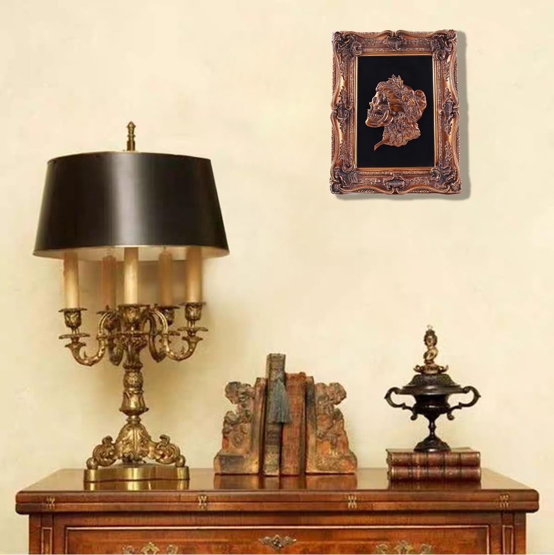 Skull Ornaments Gothic Wall Sculpture Vintage Wall Sculptures Antique Wall Art H