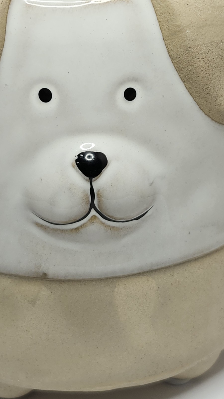 DOG Face Plant / Succulent footed Pot HANDCRAFTED ART 5 x 4 inches