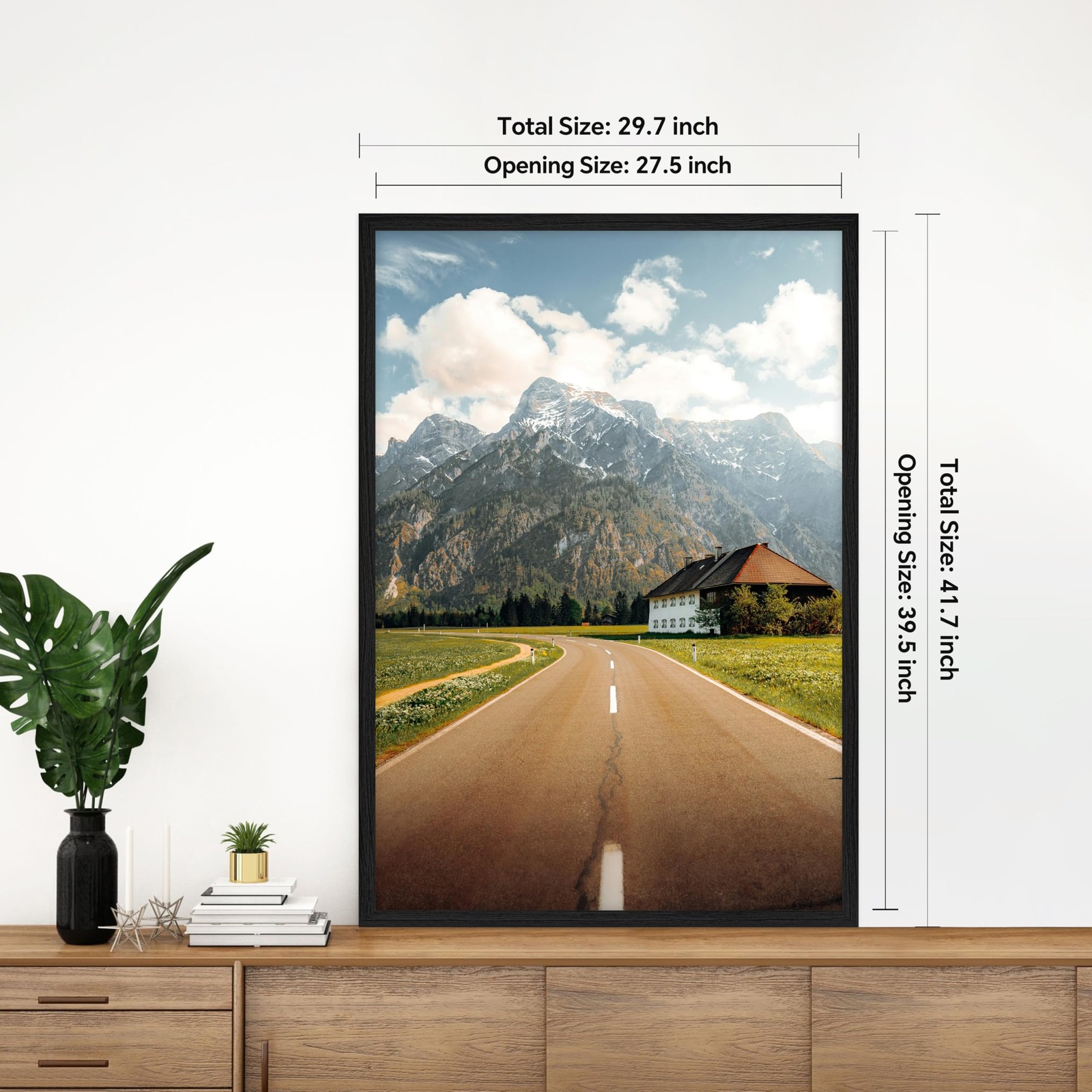 28×40 Picture Frame for Wall, Vertical or Horizontal Wall Hanging Large Poste…