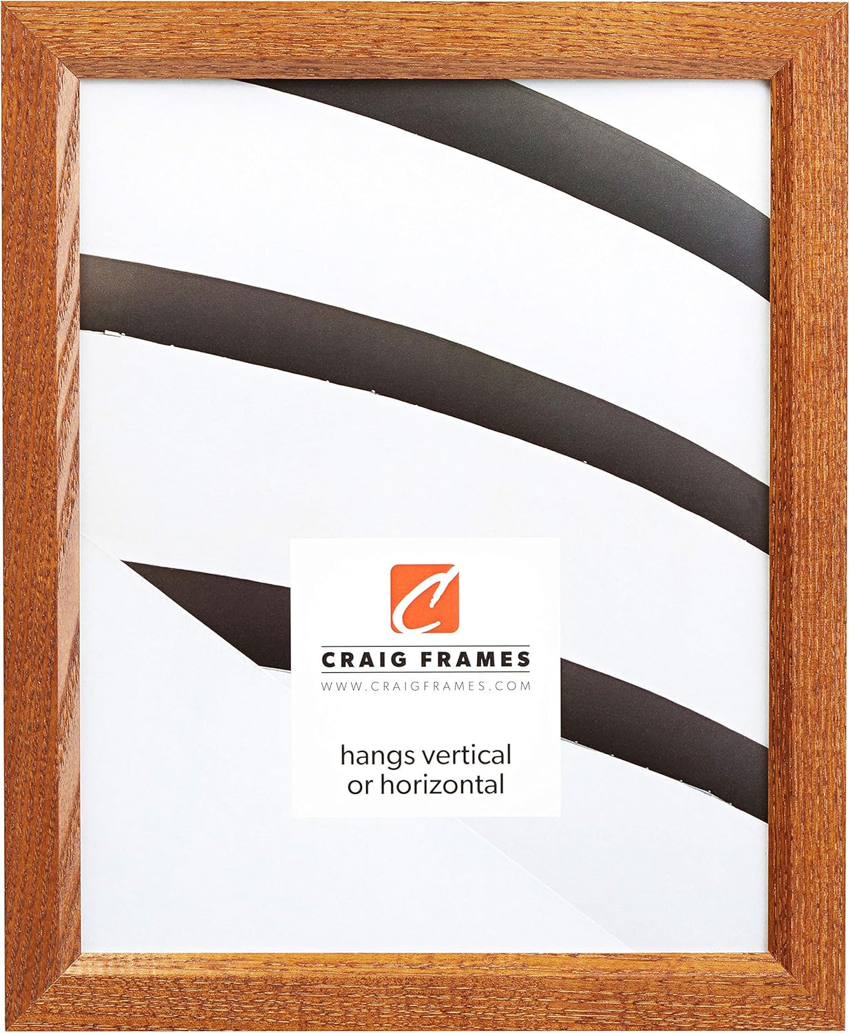 Real Wood Grain Finish 7×32 Inch Picture Frame in Rich Brown, 0.84 Inch Wide