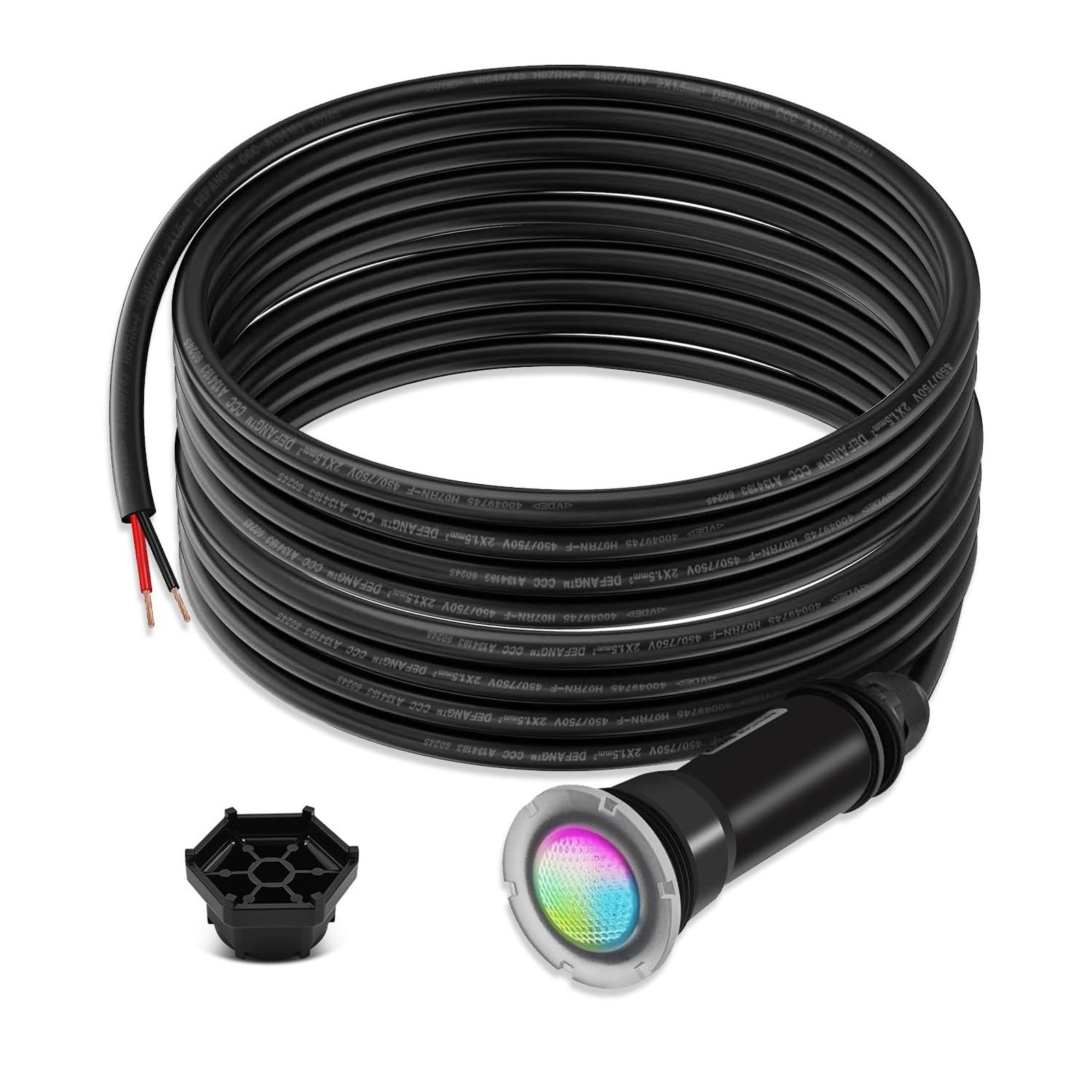 ** NEW 18W RGB LED Pool Light 1.5&Prime; | Pentair GloBrite 602054 | 7 Colors | 100 FT