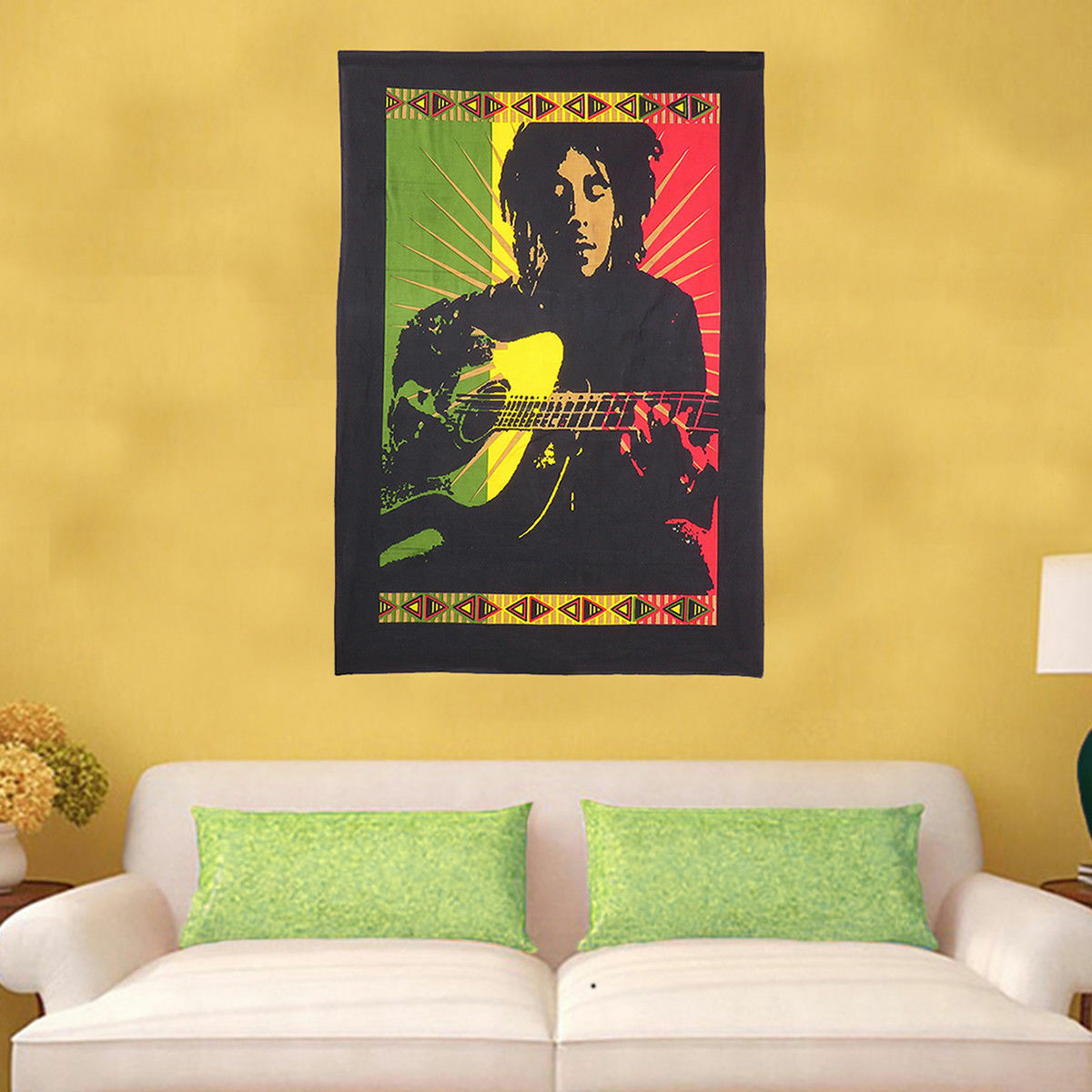 Bob Marley Wall Hanging Skull Tapestry Home Decor Hippie Indian Mandala Poster