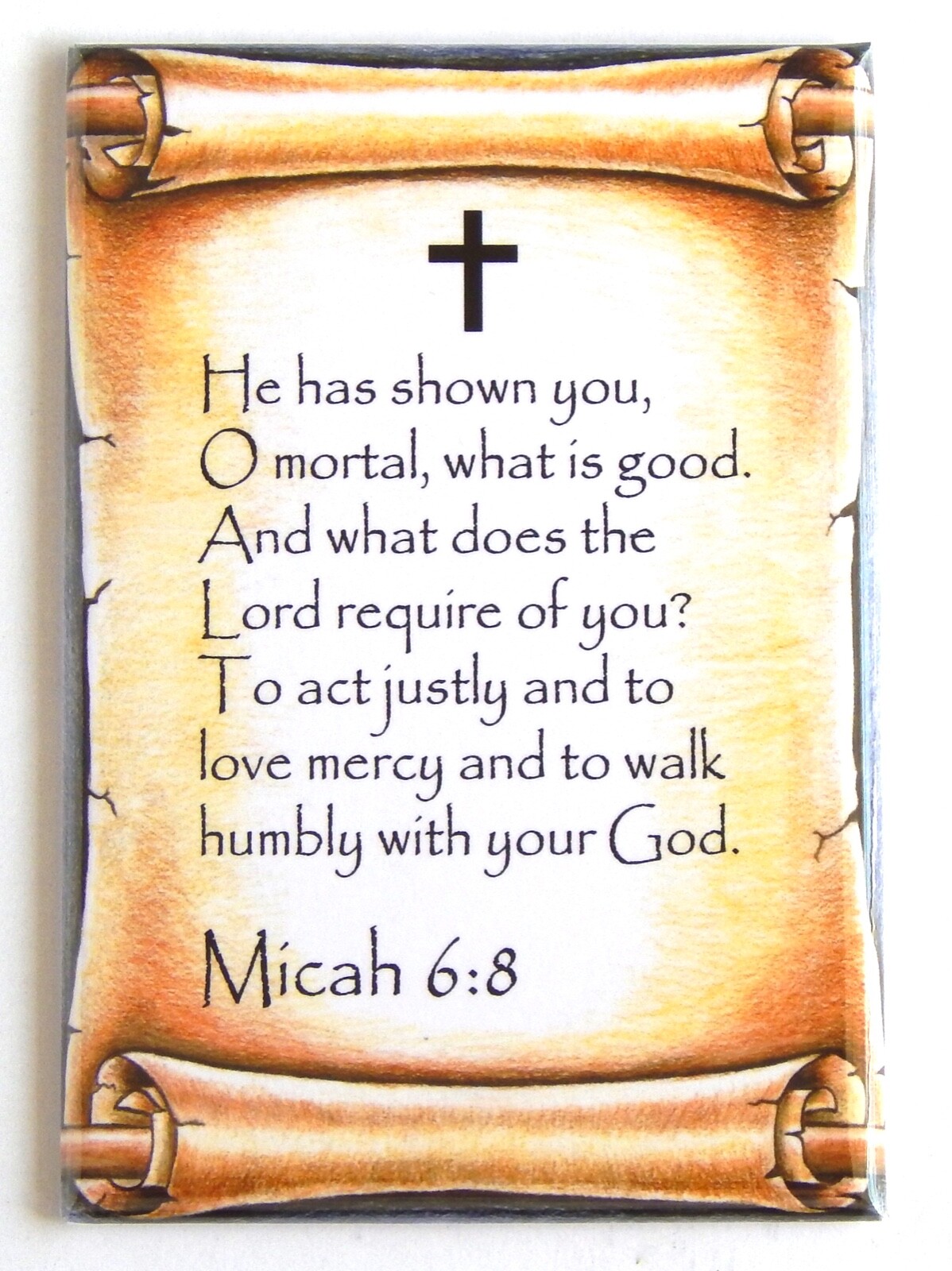 Micah 6:8 Bible Verse FRIDGE MAGNET christian catholic