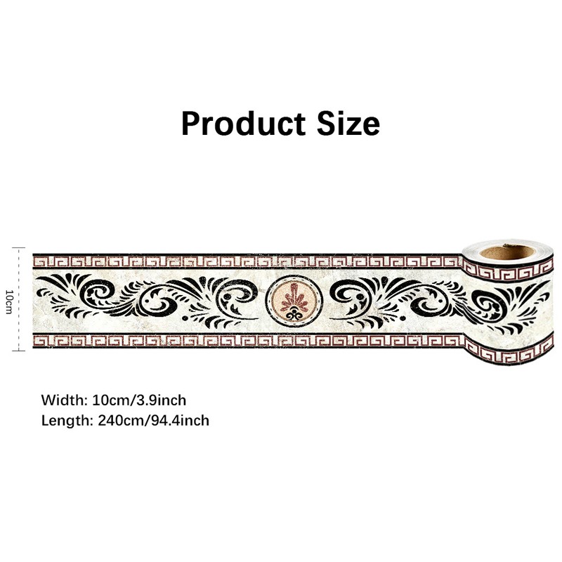 Self Adhesive Waist Line Art Decal Decor Waterproof Border Skirting Trim Kitchen