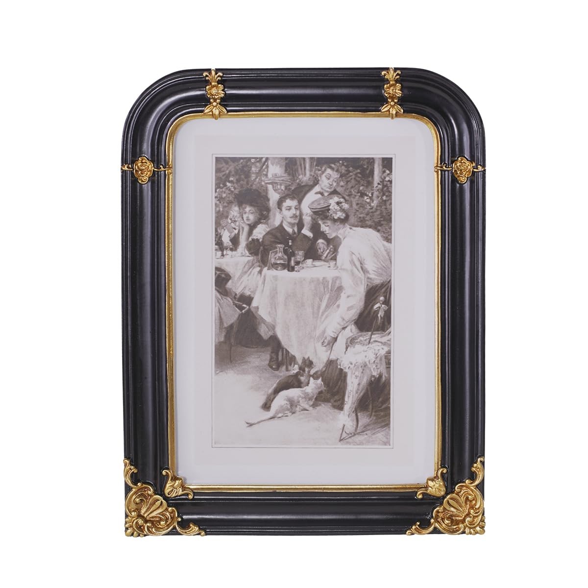 WINPLUS+ Vintage Picture Frame 2.5×3.5 Luxury Antique Rectangular Photo Frame…