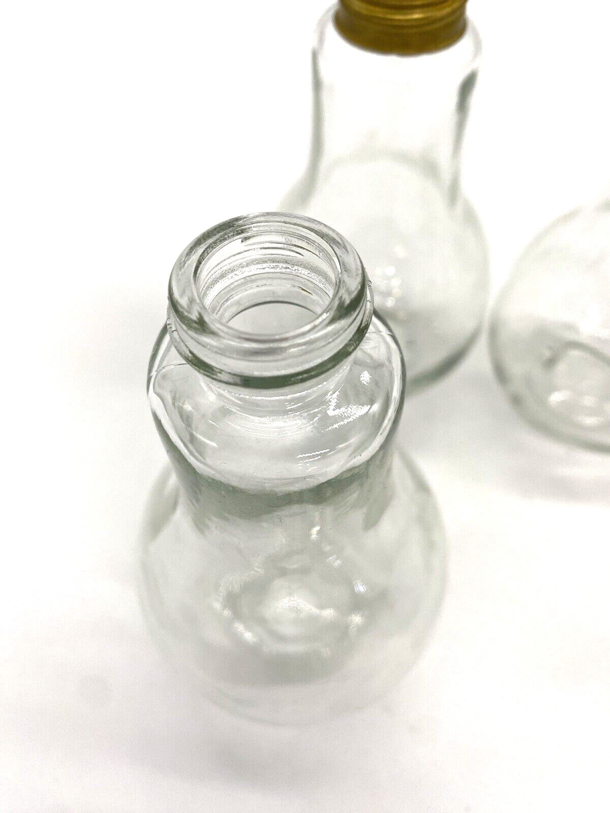 Clear Glass Light Bulb Shaped Bottle Set of 4, 5 1/2&Prime; H, Craft Jar