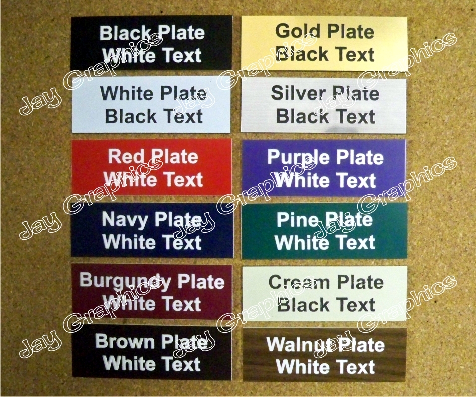 Custom Engraved 1×3 Plate Plaque Nameplate w/ Adhesive Back / Any Color!