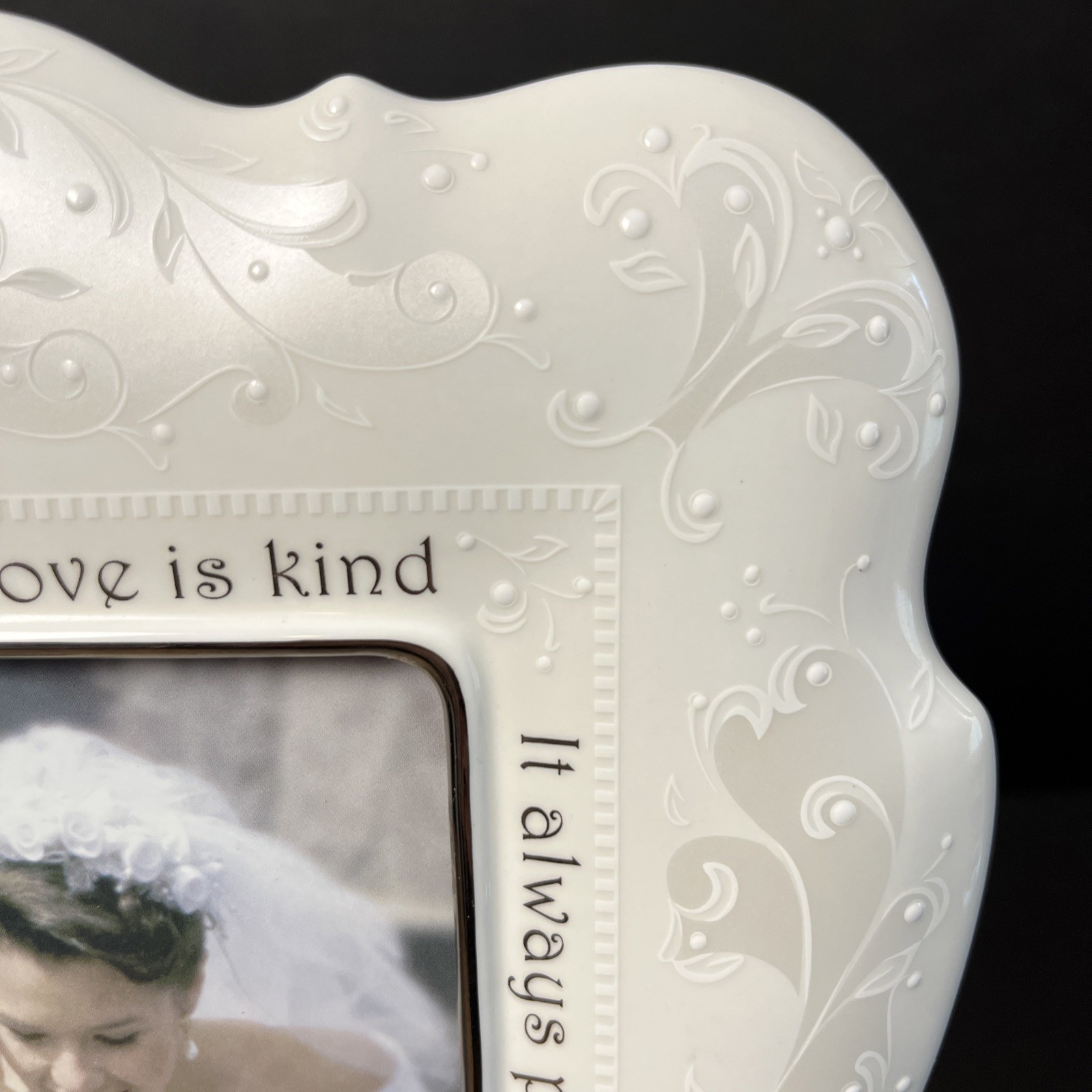 Lenox Wedding Promises Opal Innocence Love Is Patient 5&Prime; X 7&Prime; Picture Frame