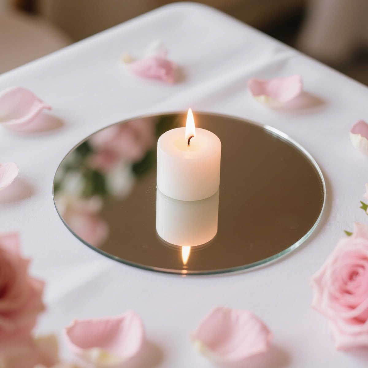 10PCS Small Round Mirrors for Centerpieces, 6inch Circle Mirror Centerpieces for