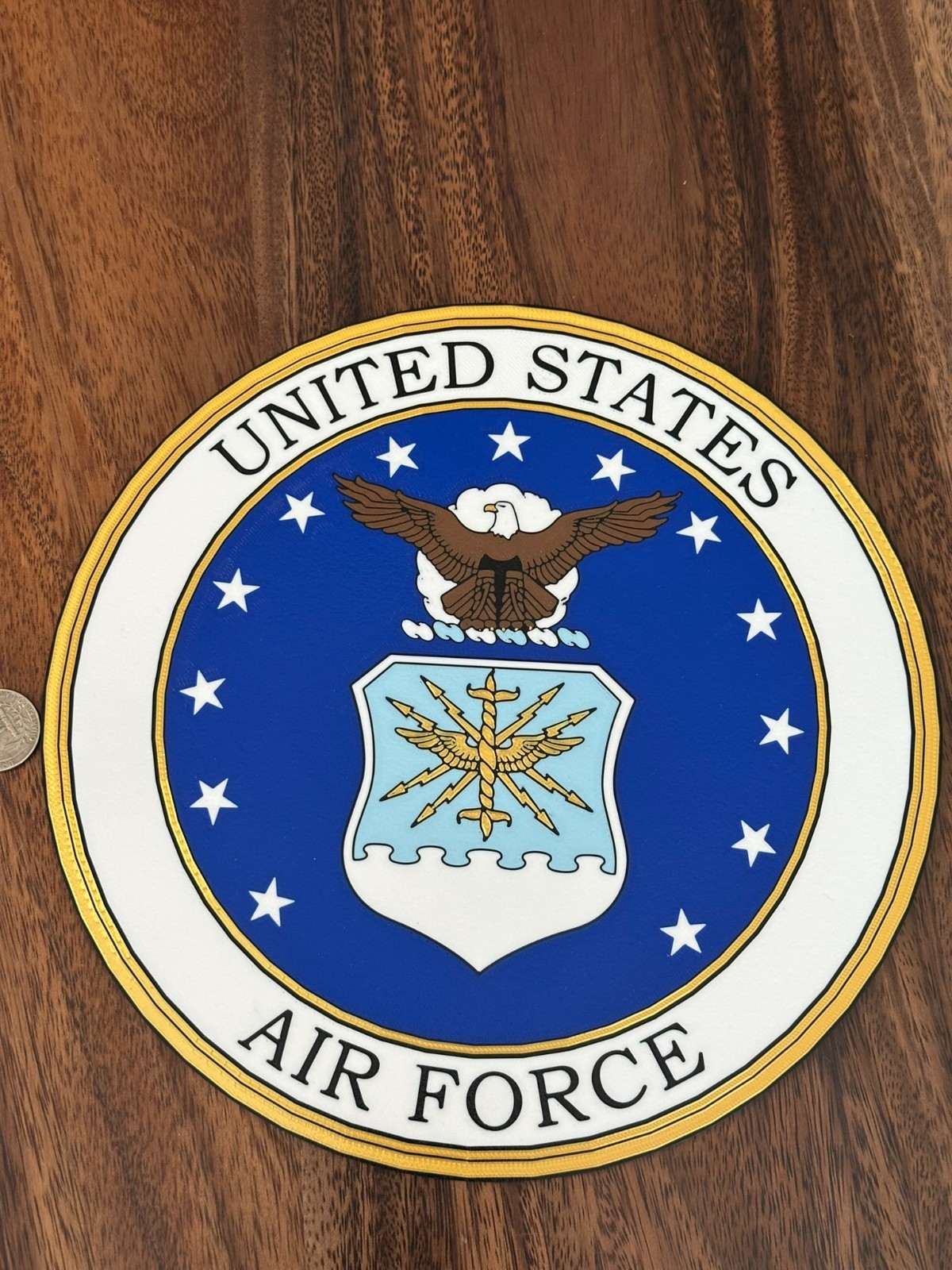Air Force Emblem Plaque – USAF – 10 inches – Ready to Hang