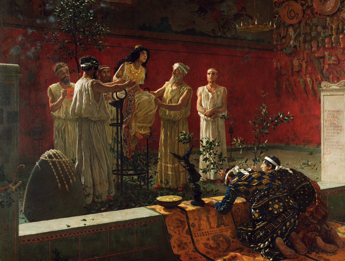 The Oracle | Camillo Miola | 1880 Neo-Pompeiian Greek Mythology Print