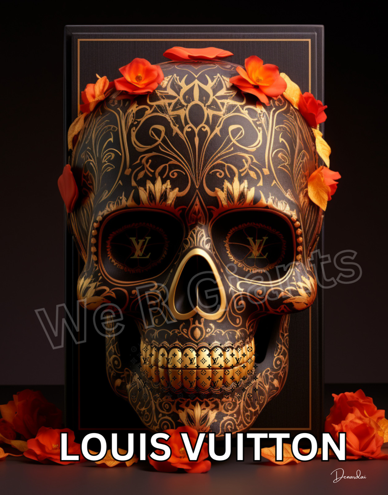 Louis Vuitton Art Day of the Dead Wall Decor 11×14 Print- By the Artist Denardai