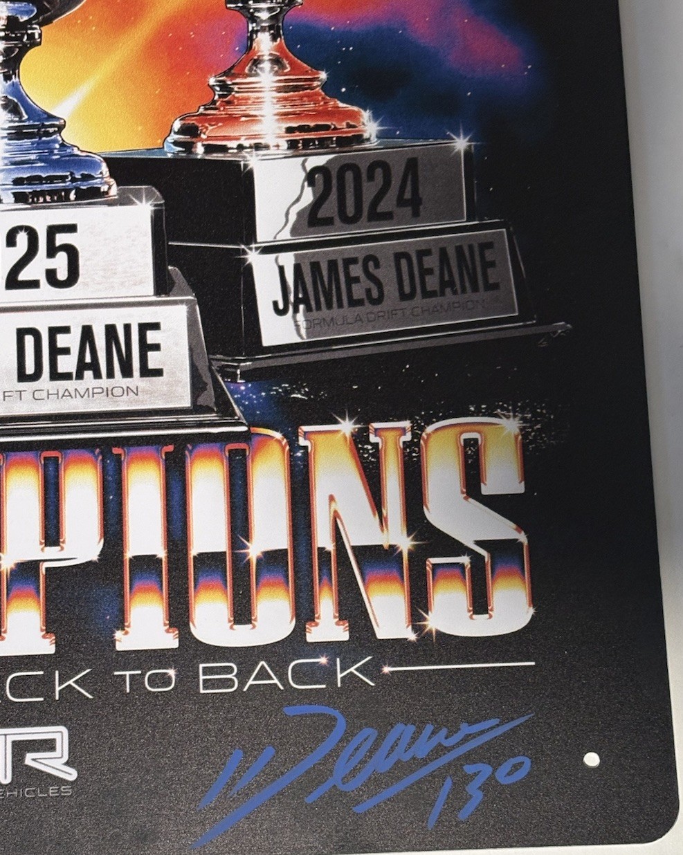 RTR Vehicles Drift Team Formula Champions 2023-2025 Deane DeNofa Aluminum Poster