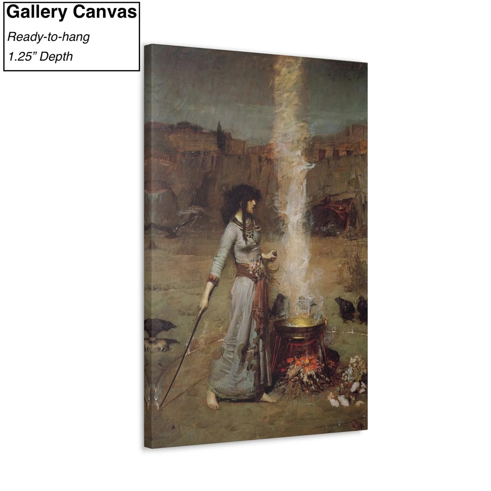 John William Waterhouse The Magic Circle Canvas/Poster Wall Art