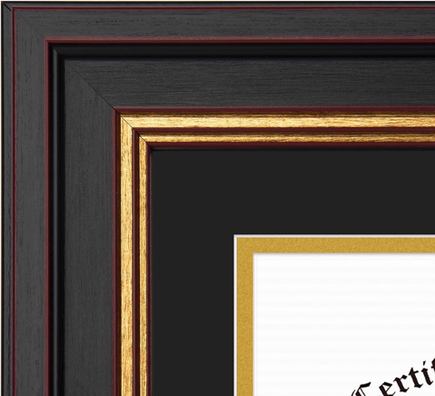 Versatile Black Gold 8×10 Frames for Certificates & Family Photos – 2 Pack