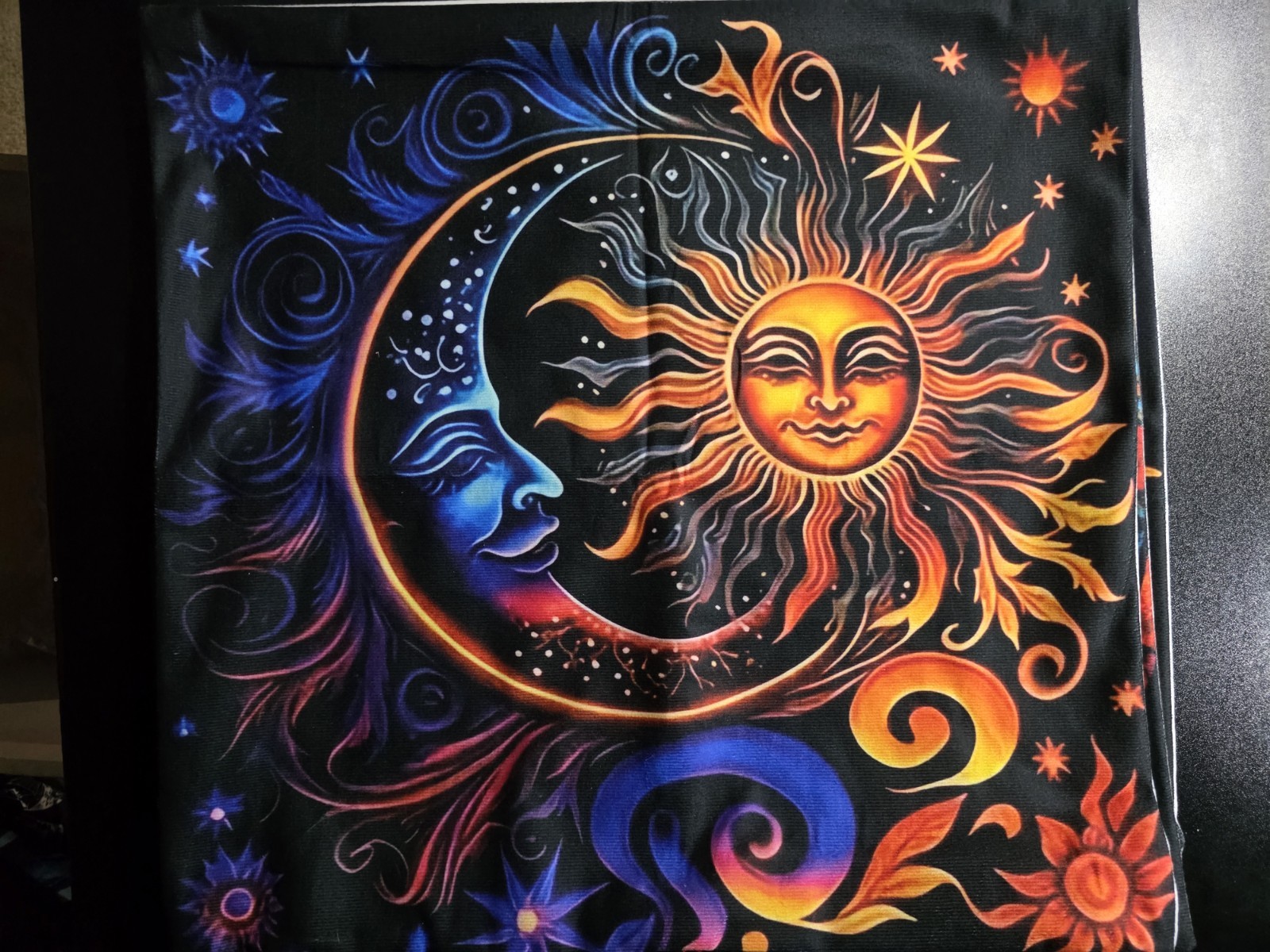 Sun & Moon Multicolor Bohemian Mystical Couch Pillow Cover 4pc Set 18×18