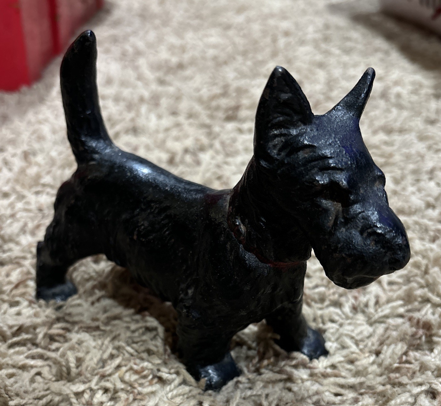 Vintage antique Hubley Scottie dog Door Stopper ? bookend model #408?