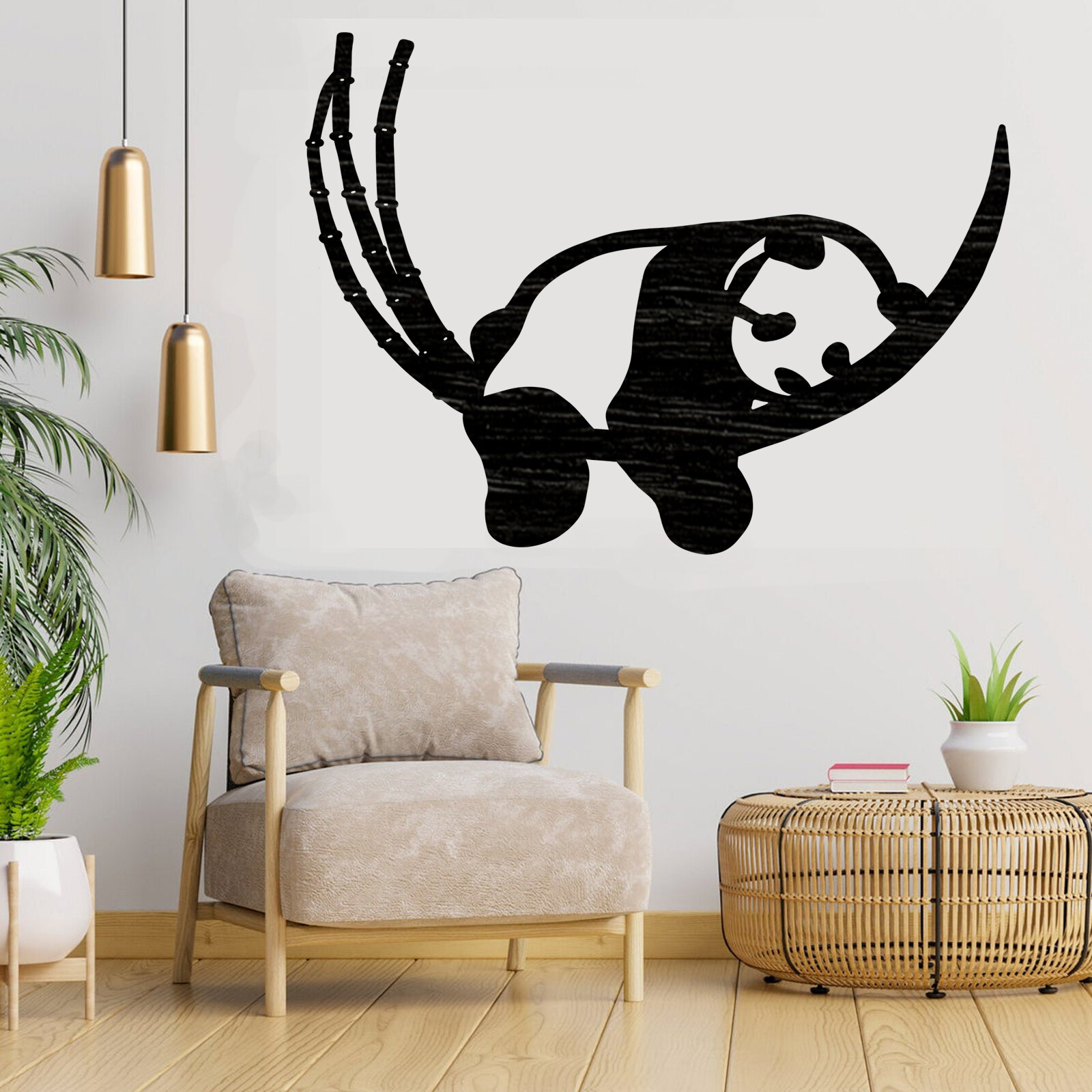 Panda Resting Cut out, Wood plaque sign,wood Crafts,Craft supply, home decor