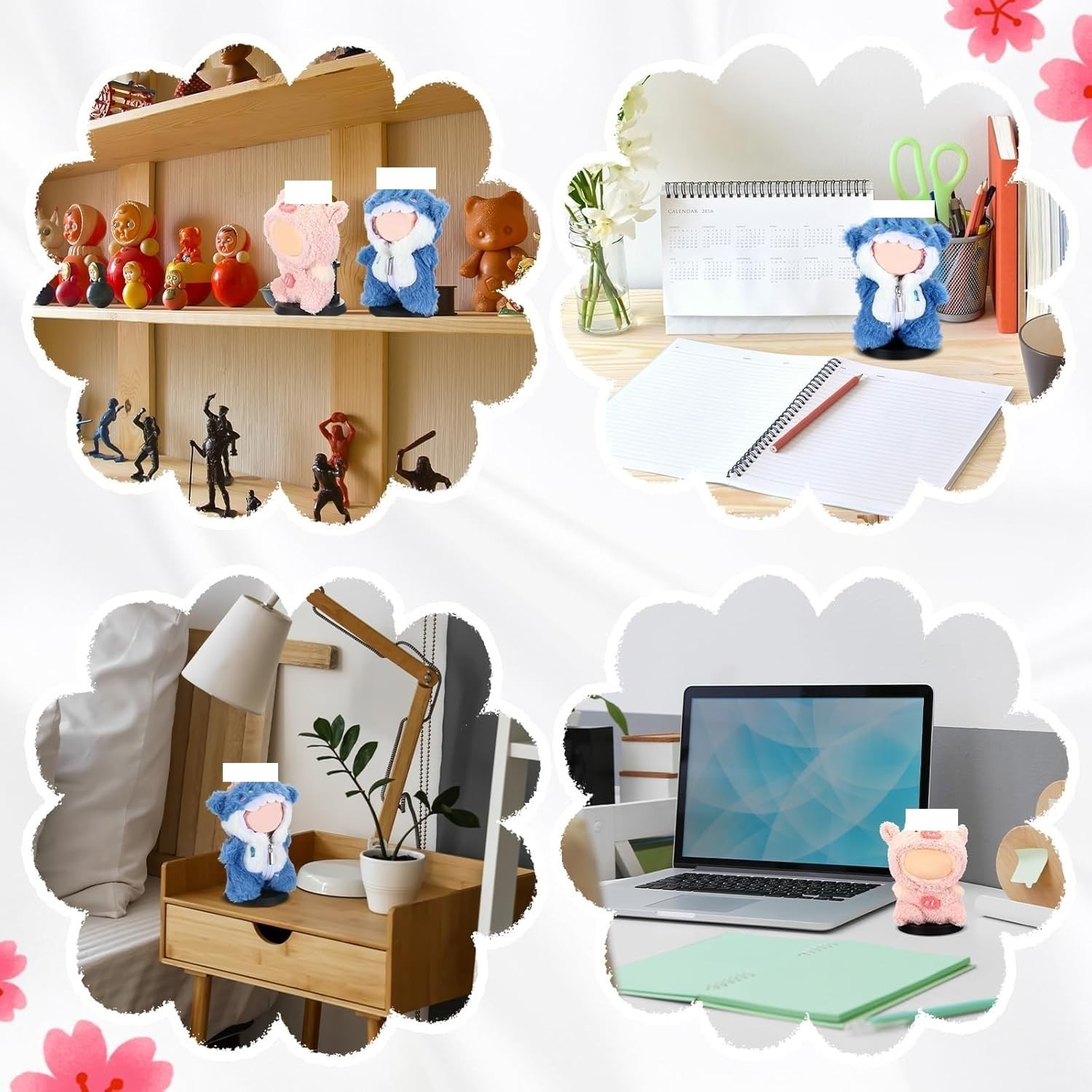 Simgoing 2 Pack Adjustable Doll Stands for 17cm Dolls Display Stands Support …